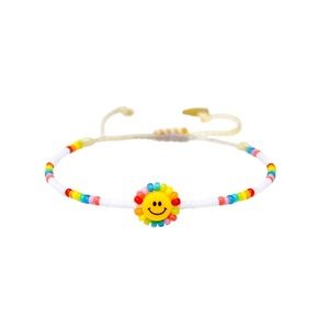 Hand Beaded Smiley Face Bracelet